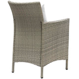 Conduit Outdoor Patio Wicker Rattan Dining Armchair Set of 2