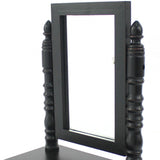 8.5 X 14 X 20 Black Traditional Drawer Table Mirror