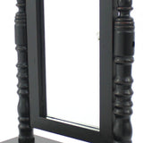 8.5 X 14 X 20 Black Traditional Drawer Table Mirror