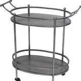 15 X 28 X 31 Bronze Antique Oval Service Cart