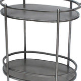 15 X 28 X 31 Bronze Antique Oval Service Cart
