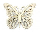 23" X 19" X 4" Red Rustic Butterfly Wooden Wall Decor