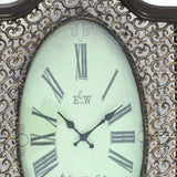 20" Novelty Black Wood And Glass Analog Wall Clock