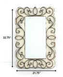 White Rectangle Accent Mirror