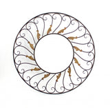 Bronze Round Accent Metal Mirror