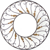 Bronze Round Accent Metal Mirror