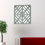 24" X 24" X 1" Blue Mirrored Square Wooden Wall Decor