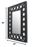 Black Square Accent Mirror