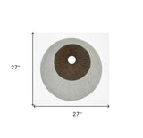 19" X 19" X 2.5" Grey And Brown Stone Wall Decor