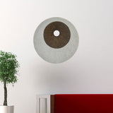 27" X 27" X 3" Brown &amp; Gray Round Double Layer Ribbed Wall Decor