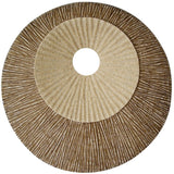 27" X 27"X 3" Brown Round Double Layer Ribbed Wall Plaque