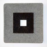 Brown &amp; Gray Square Ribbed Minimalistic Wall Art