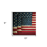 Usa Flag Canvas Print Wall Art 2 Piece Set