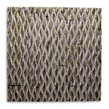 24" X 24" X 1" Raw Wood Look Silver Finish Square Wall Art Medium