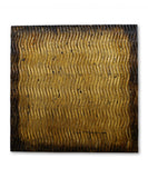 Bronze Metallic Ridge Wood Wall Art