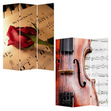 48 X 72 Multi Color Wood Canvas Music Screen