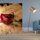 48 X 72 Multi Color Wood Canvas Music Screen