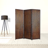 1" X 63" X 72" Brown Wood 3 Panel Screen