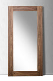 79" Walnut Mdf Veneer And Glass Mirror