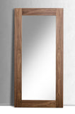 79" Walnut Mdf Veneer And Glass Mirror