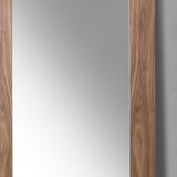 79" Walnut Mdf Veneer And Glass Mirror