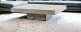 43" Gray Concrete Modern Square Coffee Table