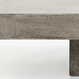 43" Gray Concrete Modern Square Coffee Table