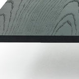 14" Oak Mdf Glass And Veneer Coffee Table