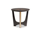 22" Black Crocodile And Rosegold End Table