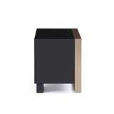 20" Black Two Drawers Nightstand