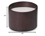 21" Round Modern Brown Oak Finish End Table