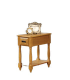 Rectangular Light Oak Finish Wood Side Table