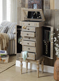 16" Brown Standard Accent Cabinet With Seven Drawers
