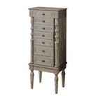 16" Brown Standard Accent Cabinet With Seven Drawers