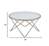 18" Black And Brown Solid Wood Round End Table