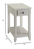 23" Pale Green Single Drawer End Table