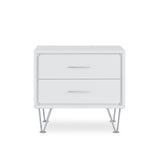 20" White Nightstand With Manufactured Wood Top