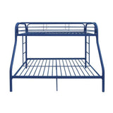 78" X 54" X 60" Twin Over Full Blue Metal Tube Bunk Bed