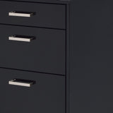 18" Black Standard Accent Cabinet With Three Drawers