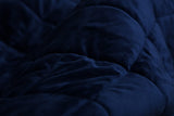 Navy Blue Microfiber Solid Color Plush Throw