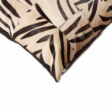 18" X 18" X 5" Zebra Black On White Patchwork Cowhide Pillow