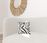 18" X 18" X 5" Zebra Black On White Quattro Pillow