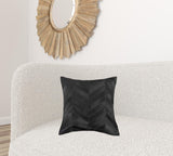 18" X 18" X 5" Black And Natural Pillow