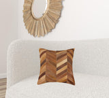 18" X 18" X 5" Tan Pillow