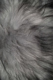 15" X 15" Silver Sheepskin Solid Color Dining Chair Pad