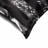 18" X 18" X 5" Black And Silver Pillow