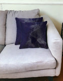 18" X 18" X 5" Navy Cowhide Pillow 2 Pack