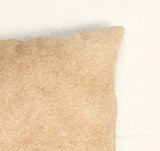 12" X 20" X 5" Tan Cowhide Pillow 2 Pack