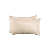 12" X 20" X 5" Natural Cowhide Pillow 2 Pack