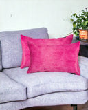 12" X 20" X 5" Fuschia Cowhide Pillow 2 Pack